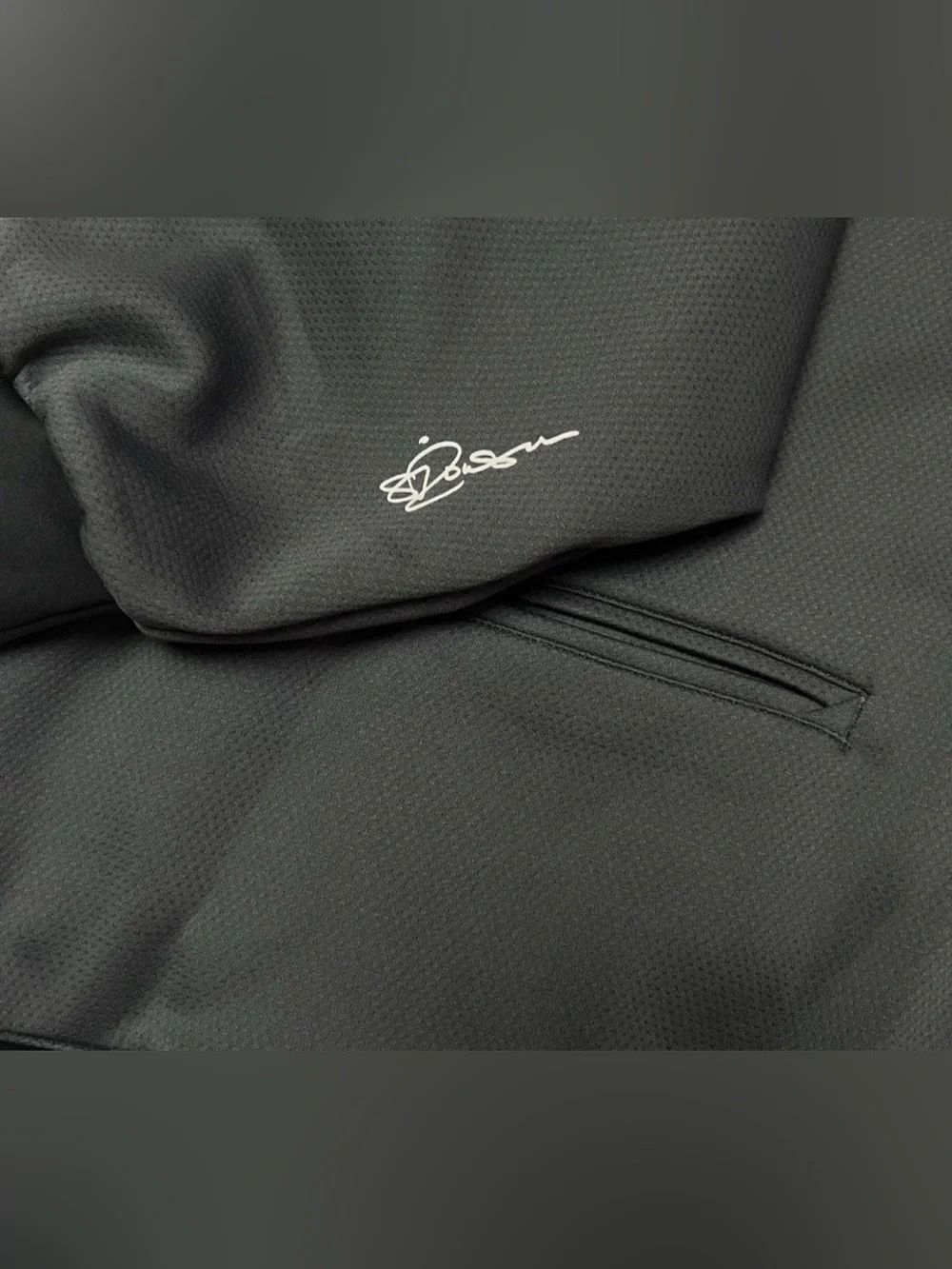 Nike Black Bomber Jacket with Zip Pocket and Logo